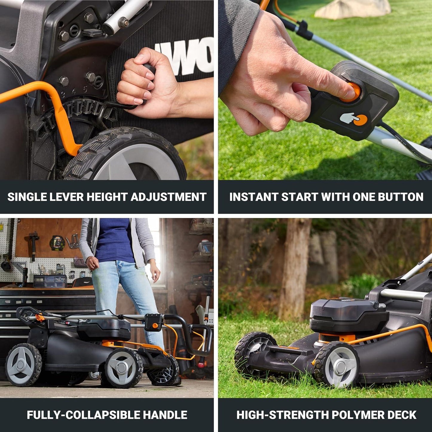 WORX Nitro 40V 21in Cordless Lawn Mower