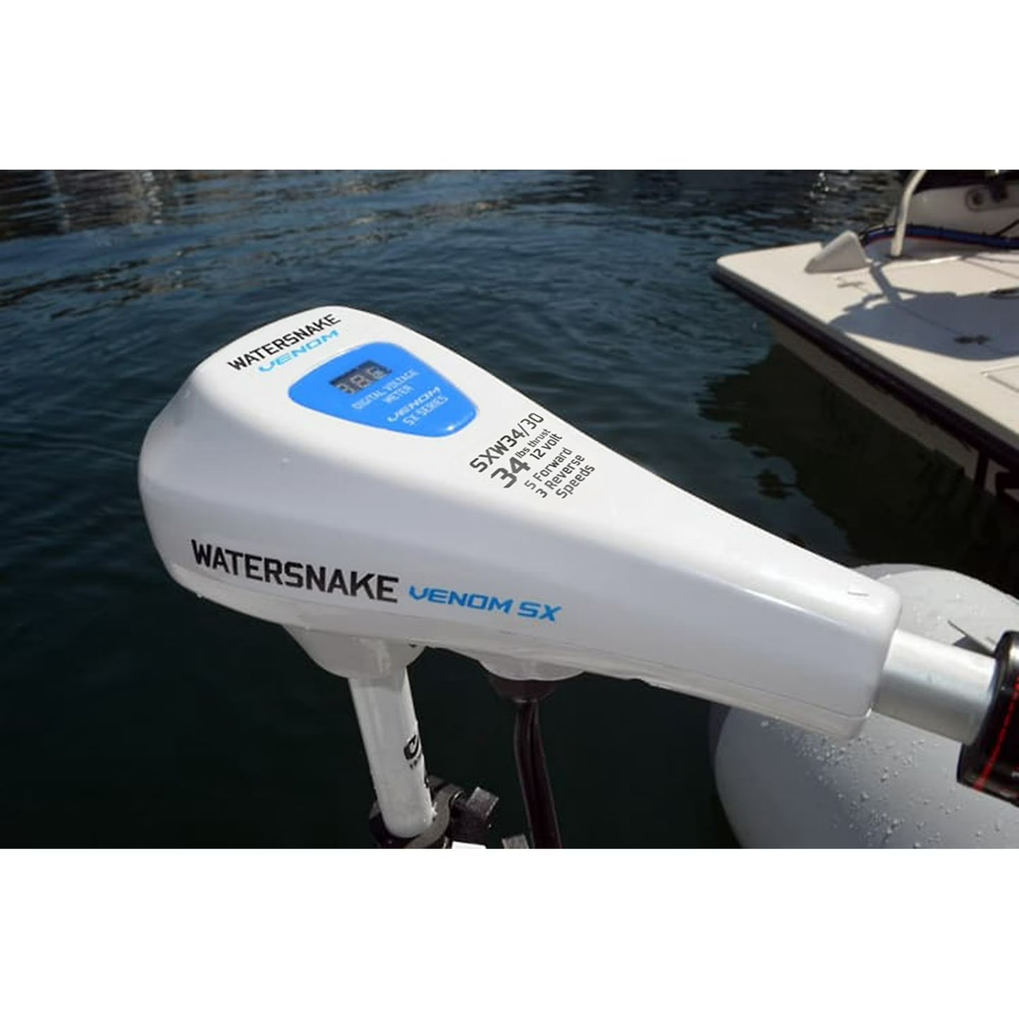 Watersnake Venom 34 lb Thrust Transom Mount Trolling Electric Boat Motor 30in Shaft