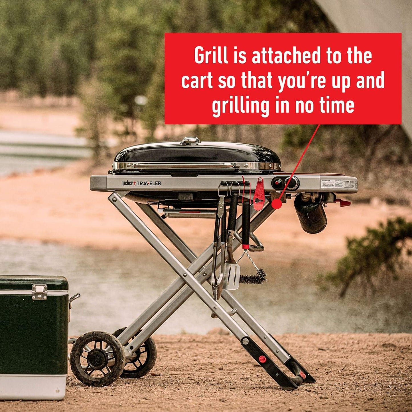 Weber Traveler Compact Portable Gas Grill