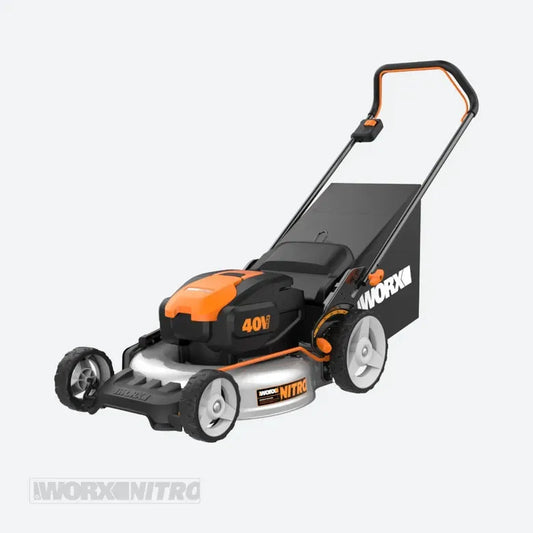 Worx 40V 21in Cordless Self-Propelled Lawn Mower, Powerful Battery Lawn Mower with Brushless Motor, 3-in-1 Cordless Lawn Mower WG753 Power Share - 2 Batteries and Charger Included