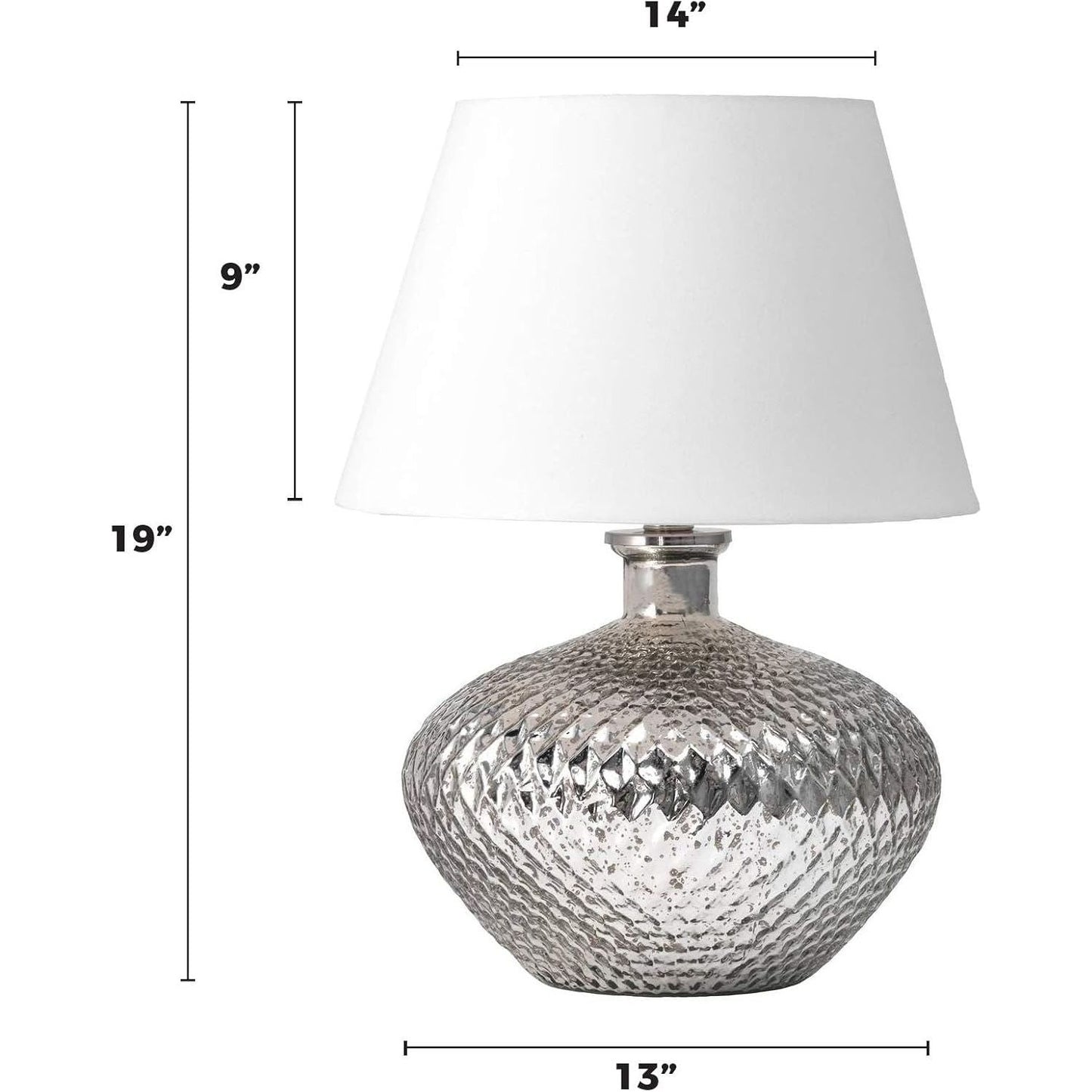 nuLOOM Alhambra 19" Glass Table Lamp